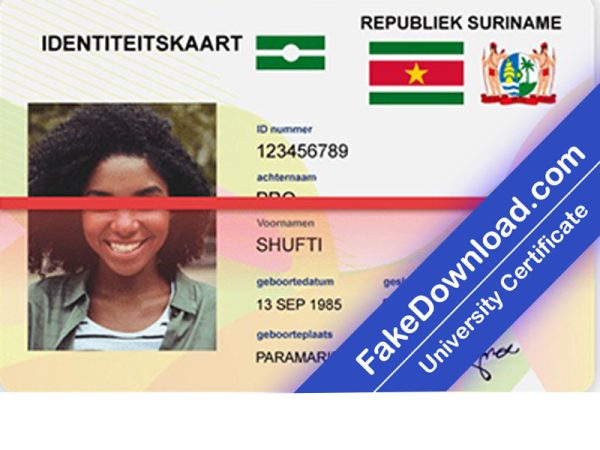 Suriname Driver License (psd)