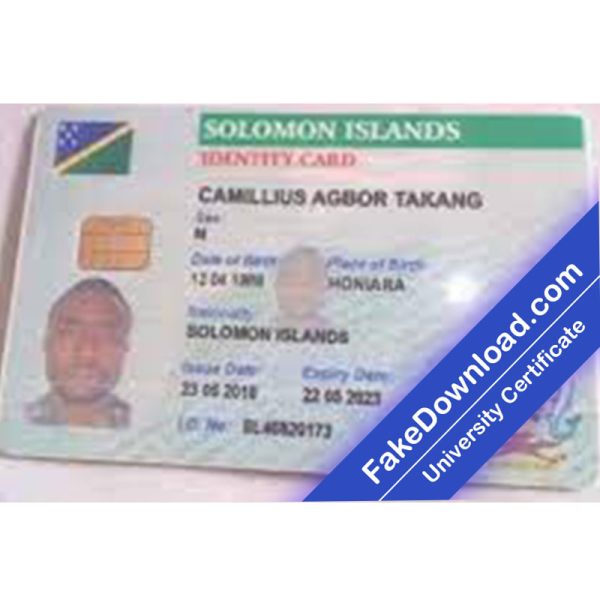 Solomon Islands national id card (psd)