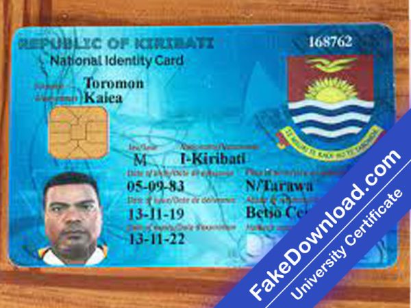 Kiribati national id card (psd)