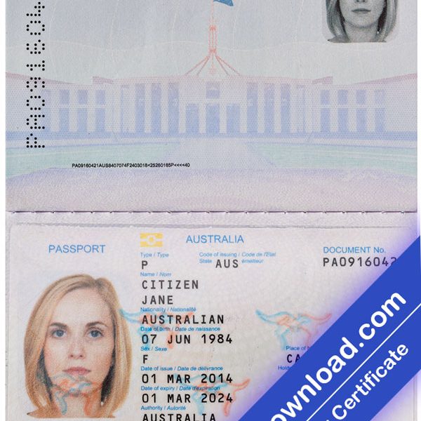 Australia Passport (psd)