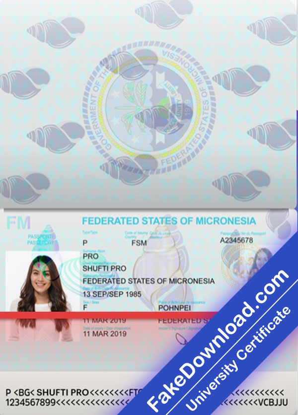 Micronesia Passport (psd)