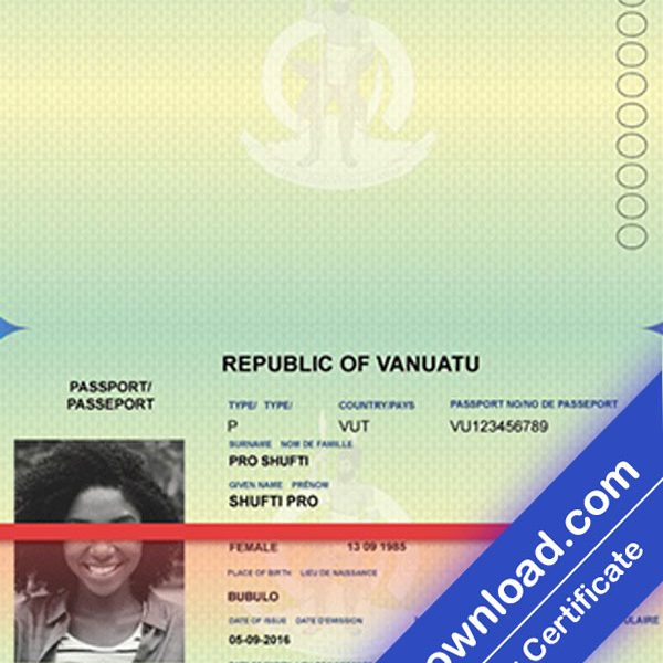 Vanuatu Passport (psd)