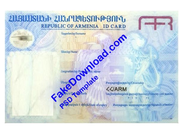 Armenia national id card (psd)