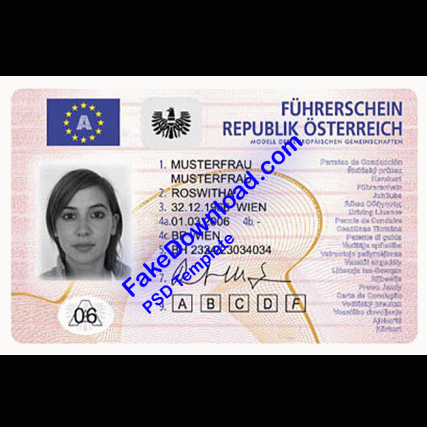 Germany Driver License (psd)