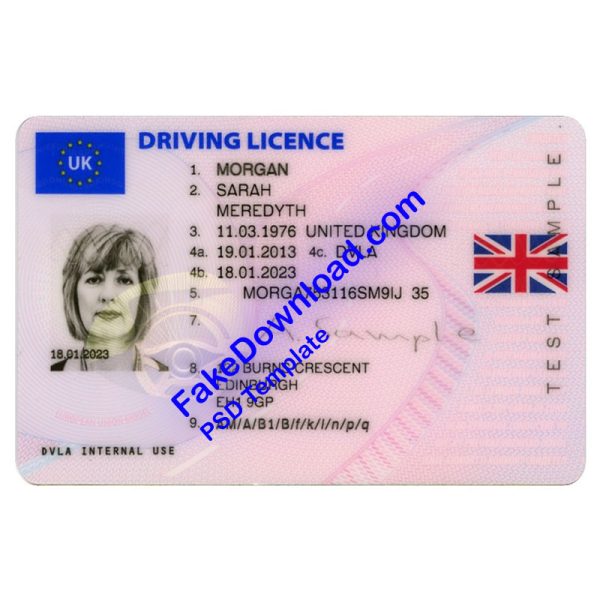Kingdom Driver License (psd)