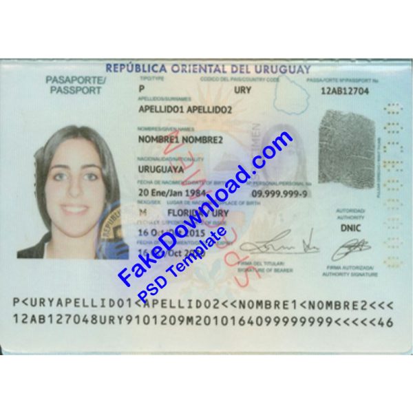Uruguay Passport (psd)