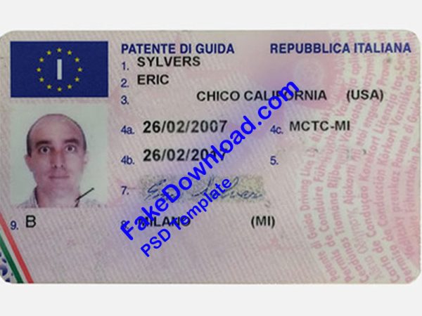 Italy Driver License (psd)