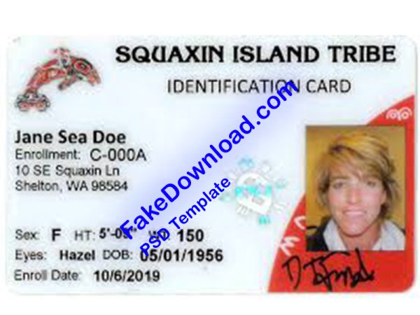 Islands national id card (psd)