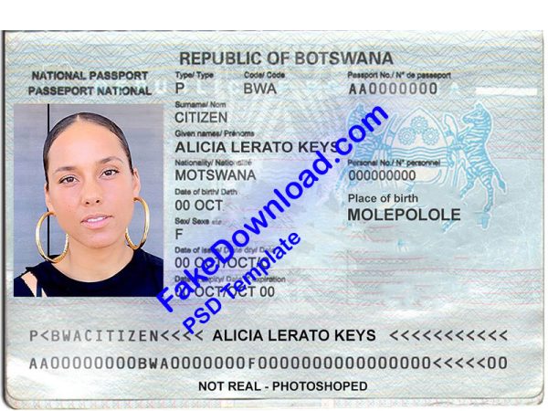 Botswana Passport (psd)