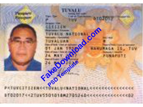 Tuvalu Passport (psd)