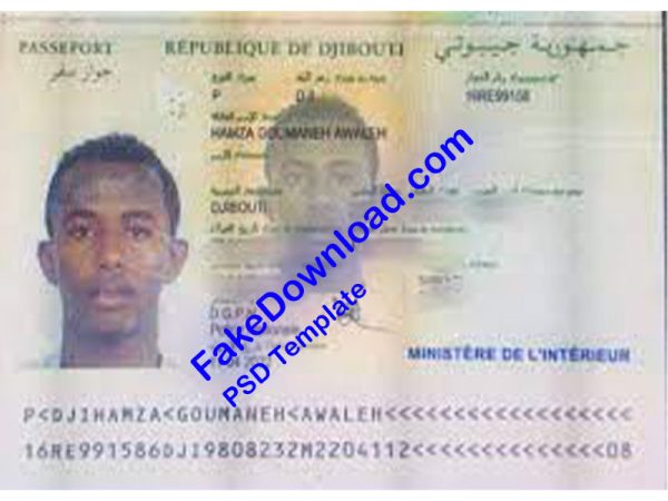 Djibouti Passport (psd)