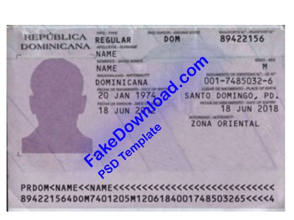 Dominican Passport (psd)