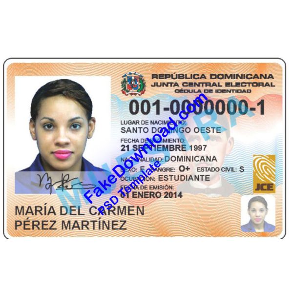 Dominica national id card (psd)