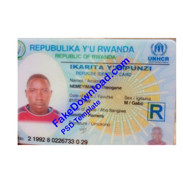 Rwanda national id card (psd)