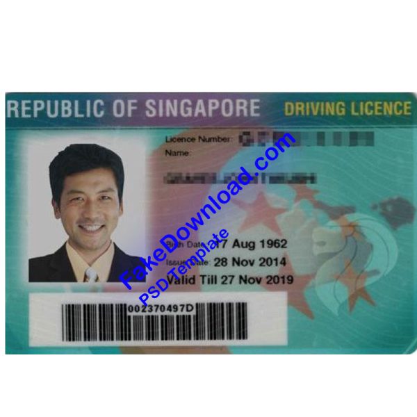 Singapore Driver License (psd)
