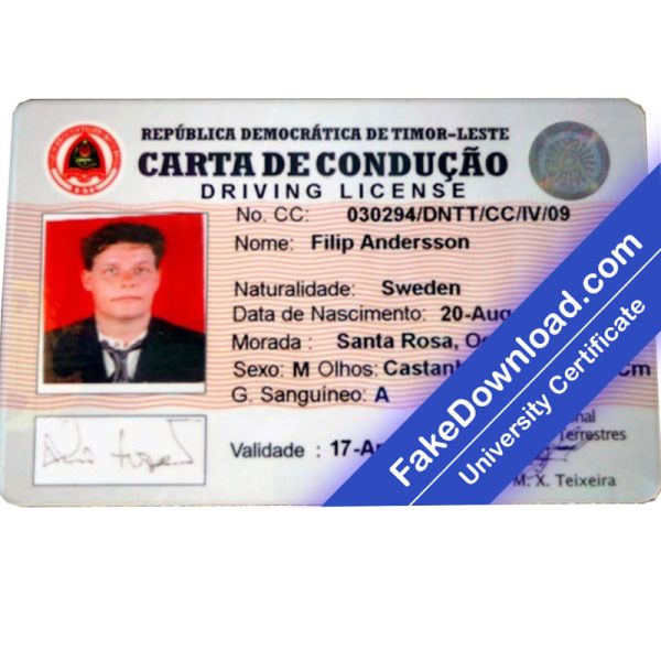 Timor Driver License (psd)