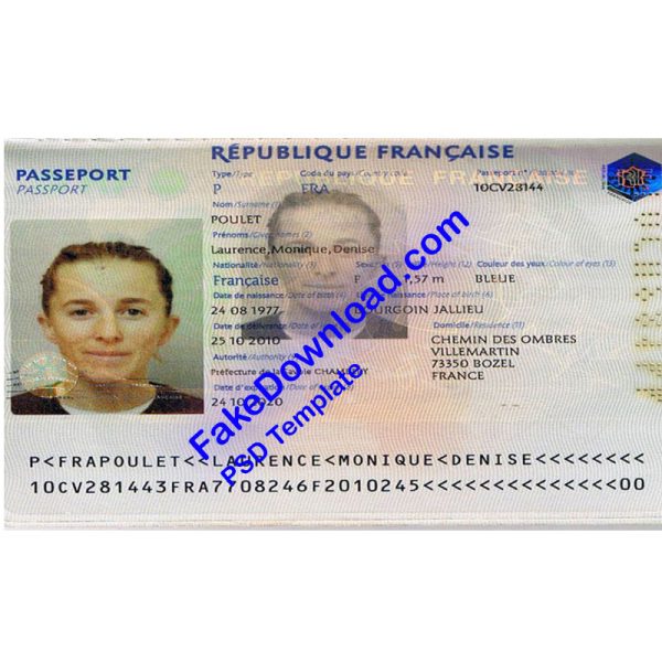 France Passport (psd)