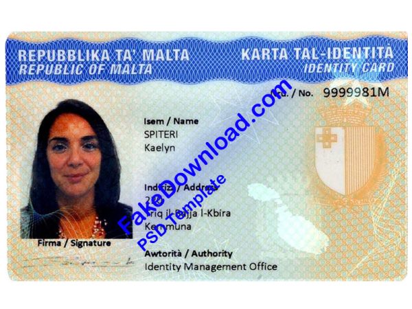 Malta national id card (psd)
