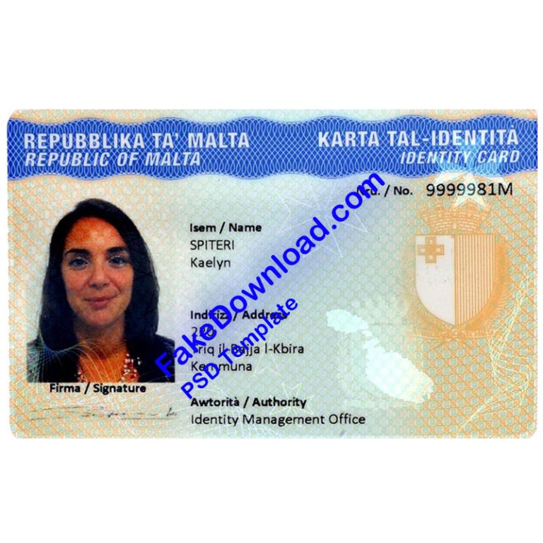 malta change address id card