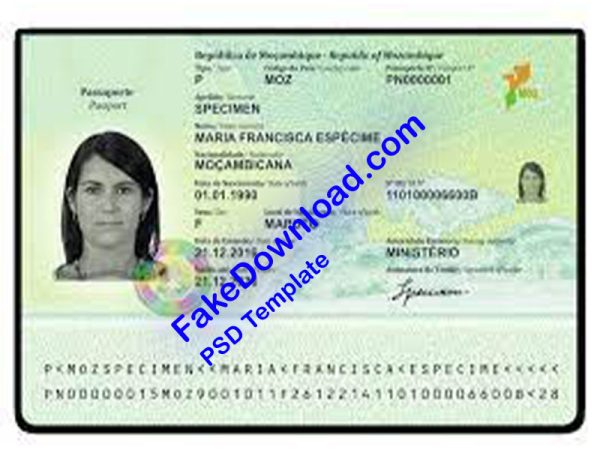 Mozambique Passport (psd)