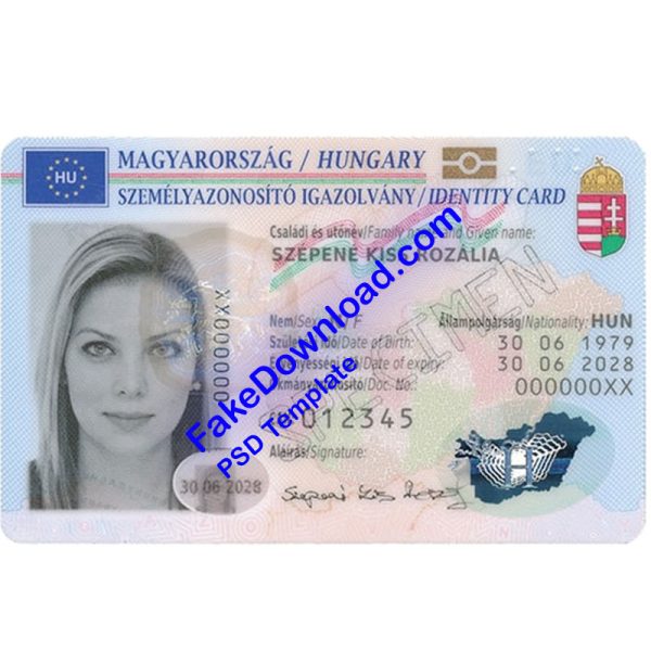 Hungary national id card (psd)