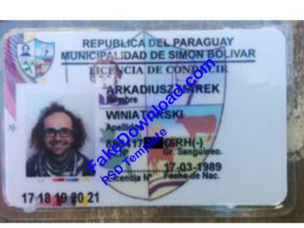 Paraguay Driver License (psd)