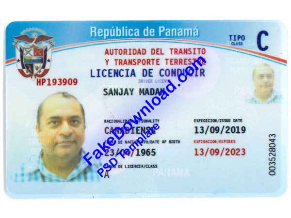 Panama Driver License (psd)
