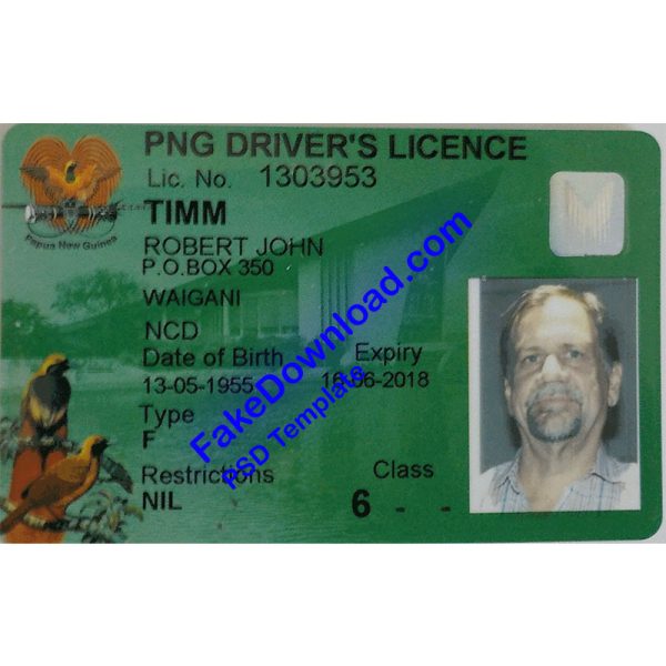 Papua Driver License (psd)