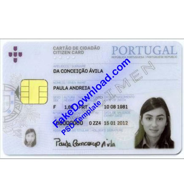 Portugal national id card (psd)