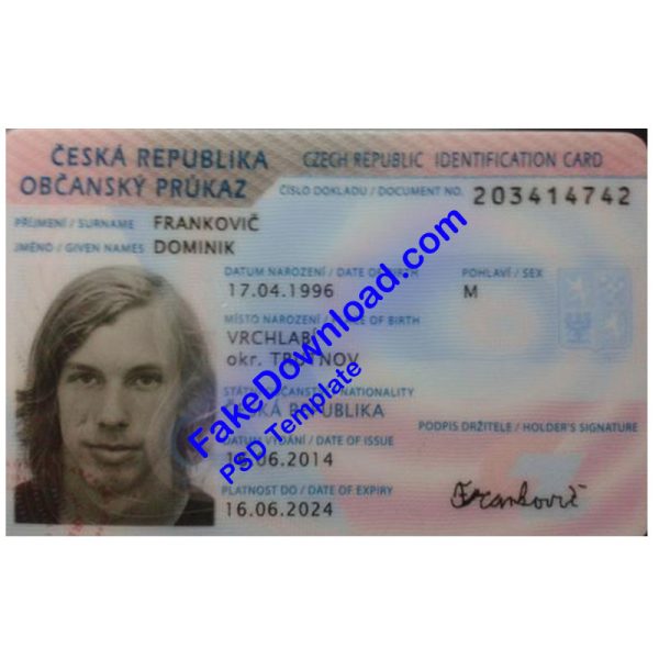 Principe national id card (psd)