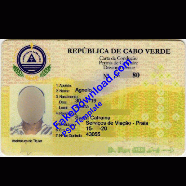 Cabo Verde Driver License (psd)
