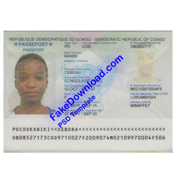 Congo Passport (psd)