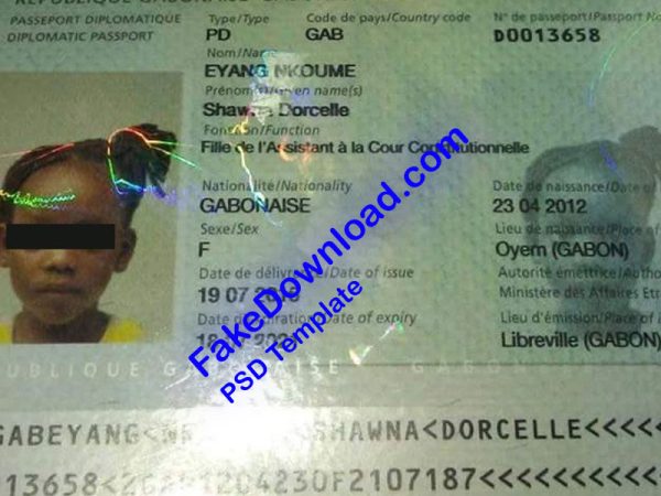 Gabon Passport (psd)