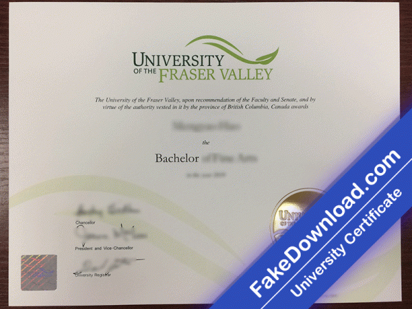 the Fraser Valley University Template (psd)