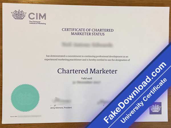 Chartered Institute of Marketing (CIM) Template (psd)