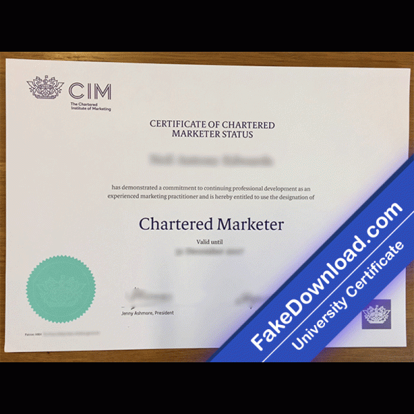 Chartered Institute of Marketing (CIM) Template (psd)